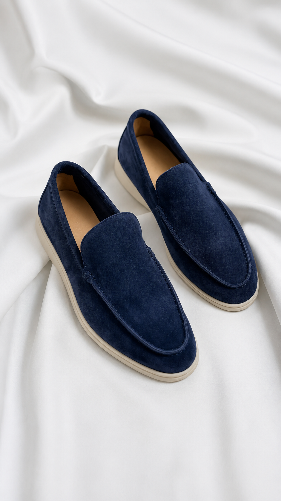 Elegantes mocasines de ante.