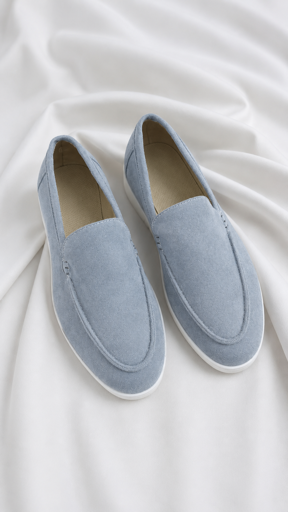 Elegantes mocasines de ante.