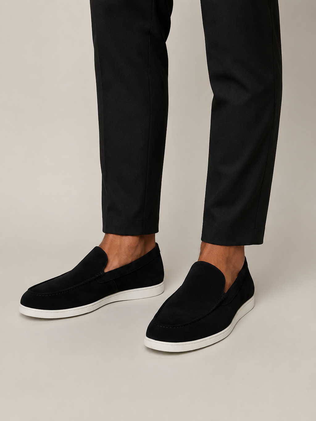 Elegantes mocasines de ante.