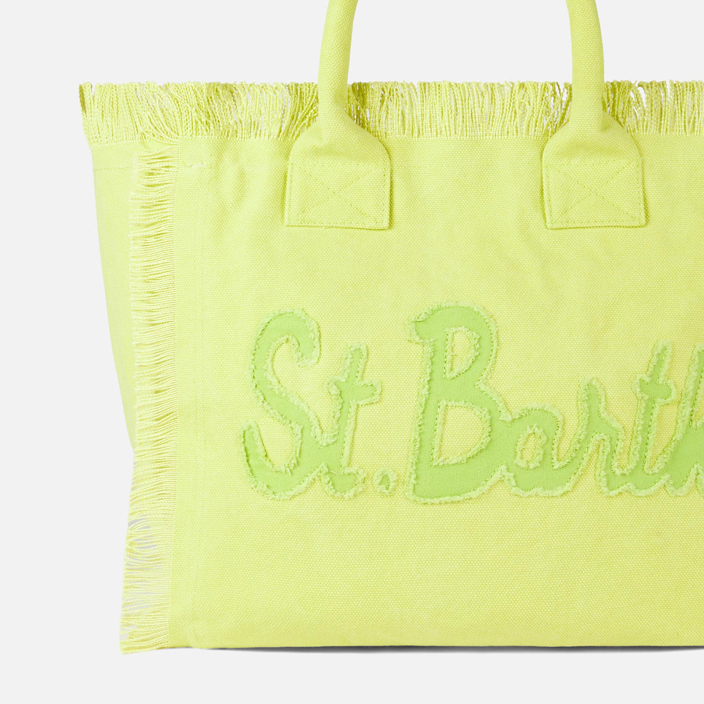 Bolso de hombro Vanity en tela verde claro