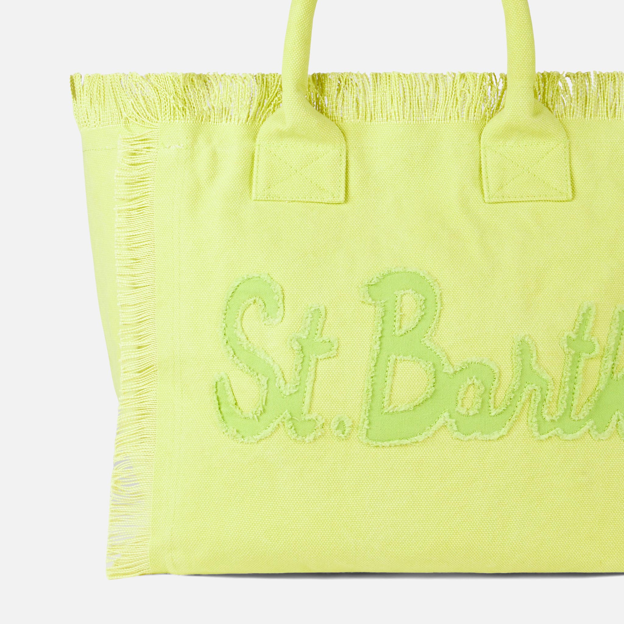 Bolso de hombro Vanity en tela verde claro