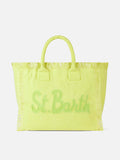 Bolso de hombro Vanity en tela verde claro