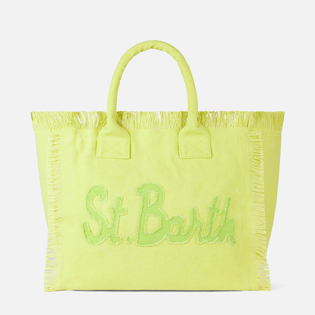 Bolso de hombro Vanity en tela verde claro