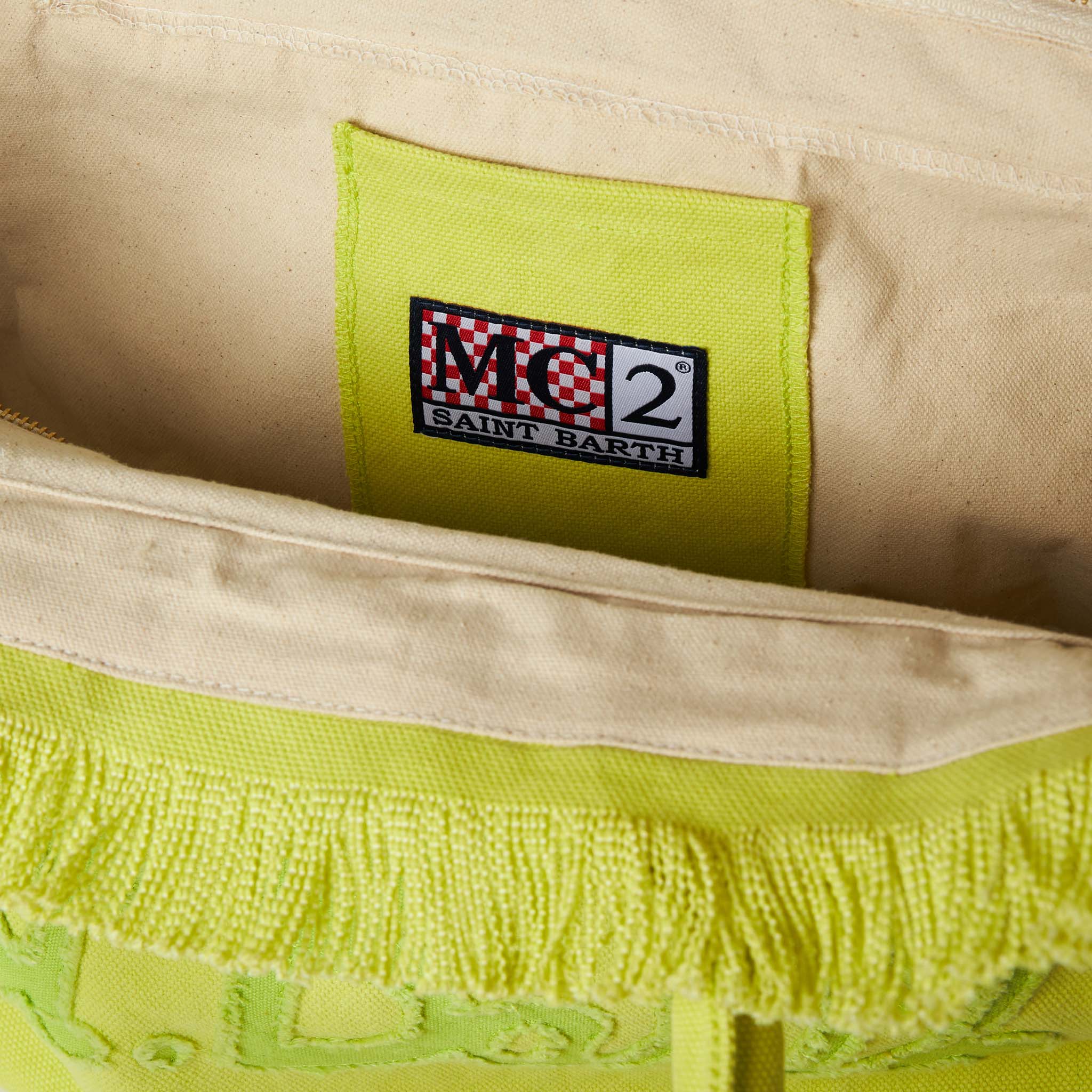 Bolso de hombro Vanity en tela verde claro