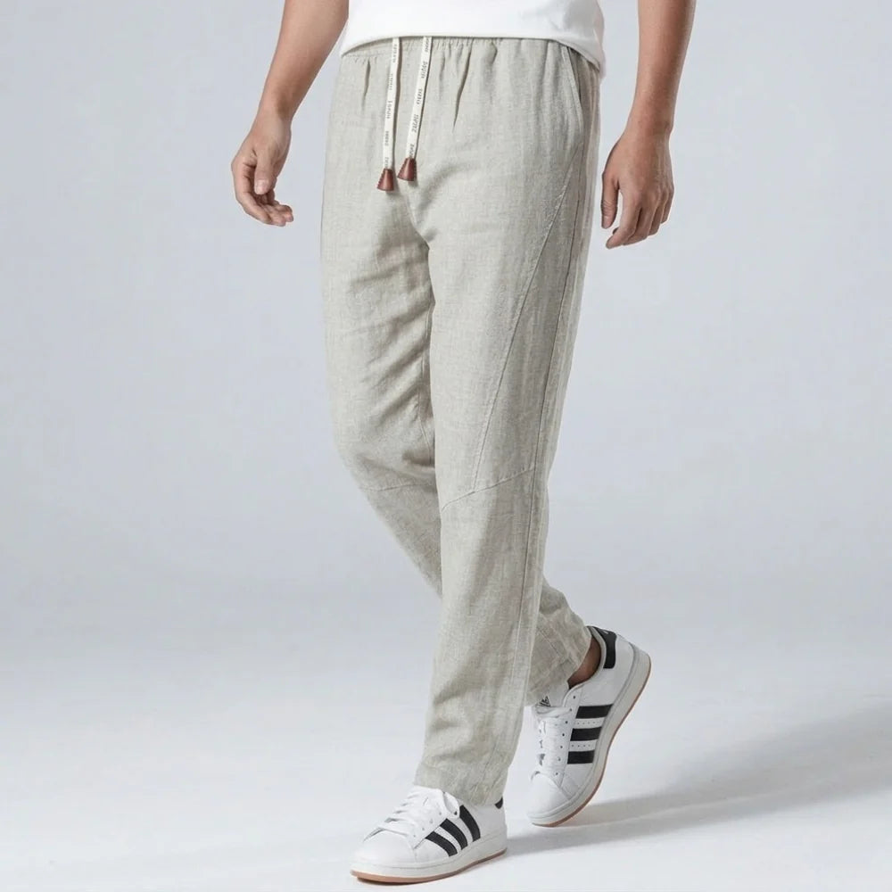 Tsuki - Pantalones de lino japoneses cómodos