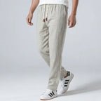 Tsuki - Pantalones de lino japoneses cómodos