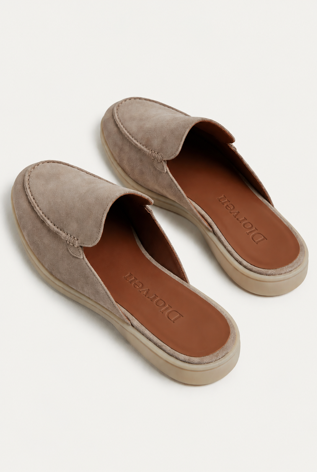 Mules Capri Suede Beige.
