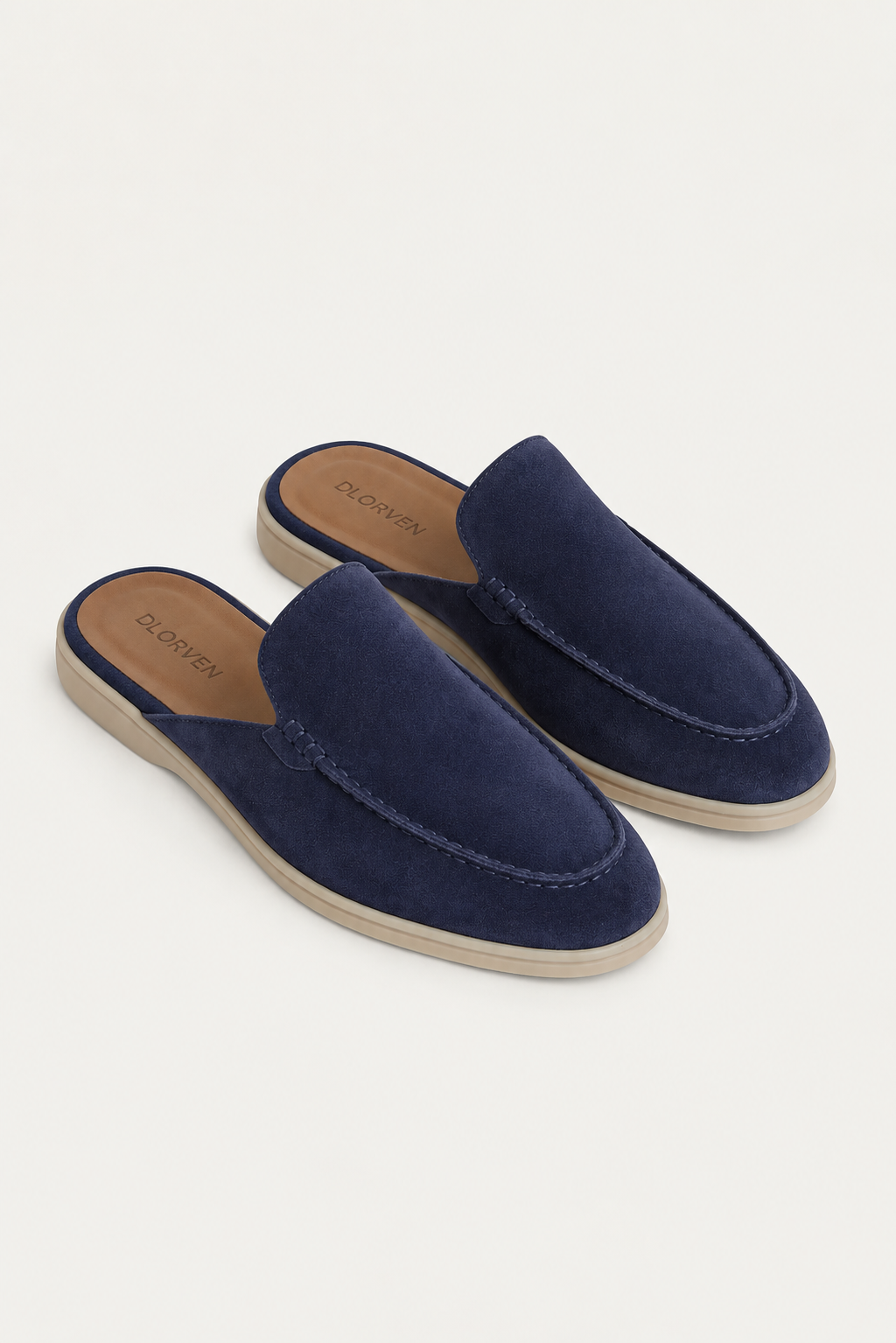 Mules Capri Suede Azul.