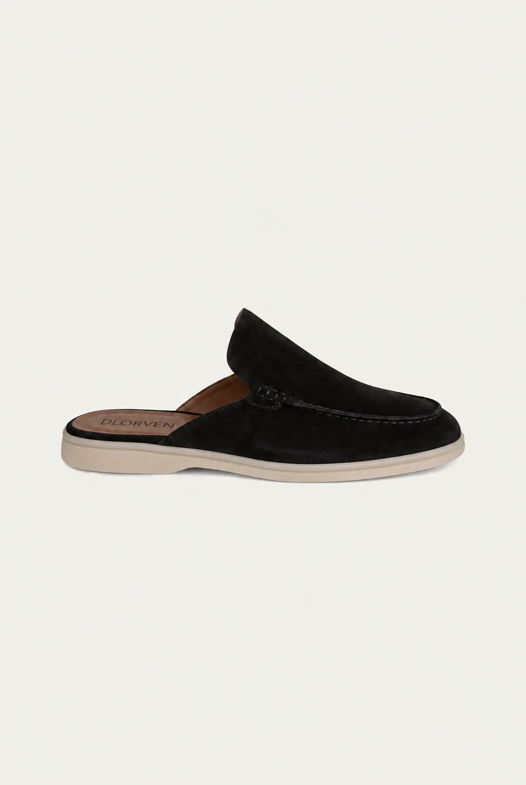 Mules Capri Suede Negro.