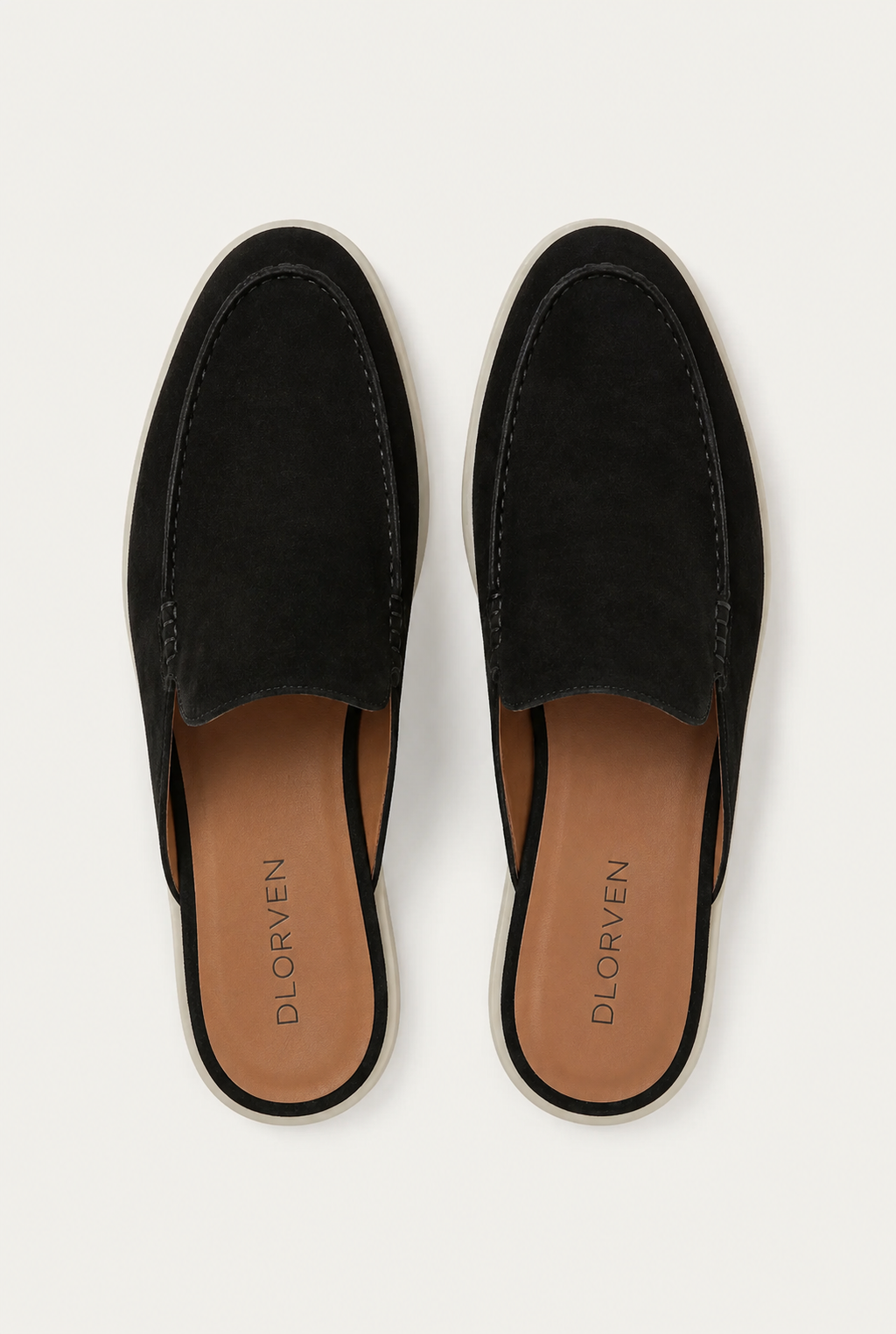 Mules Capri Suede Negro.