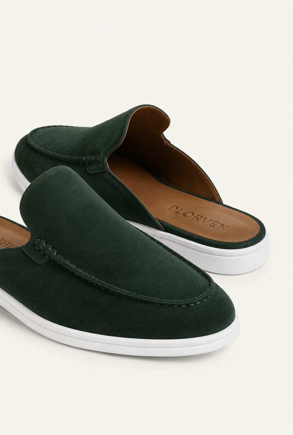 Mules Capri Suede Verde.