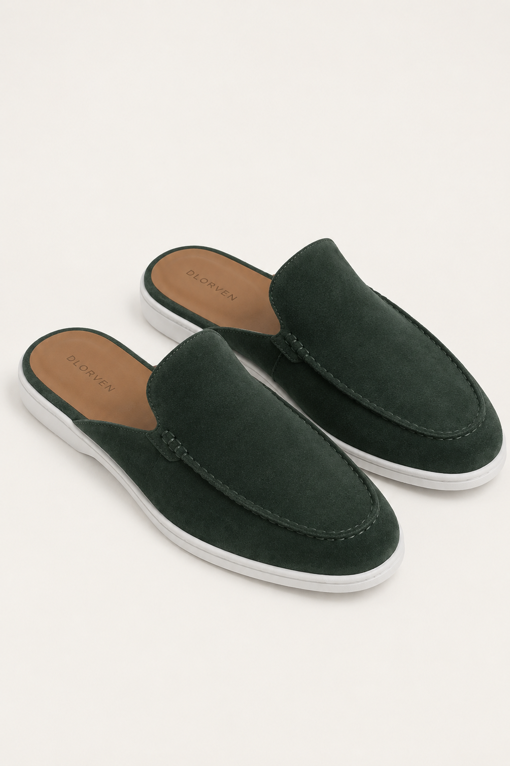 Mules Capri Suede Verde.