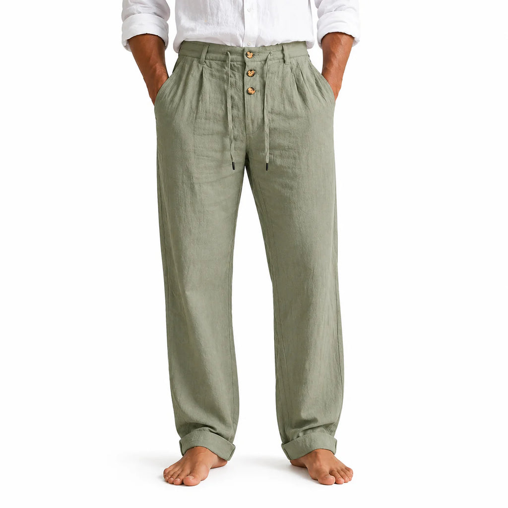 Pantalón Lino Signature - Negro.