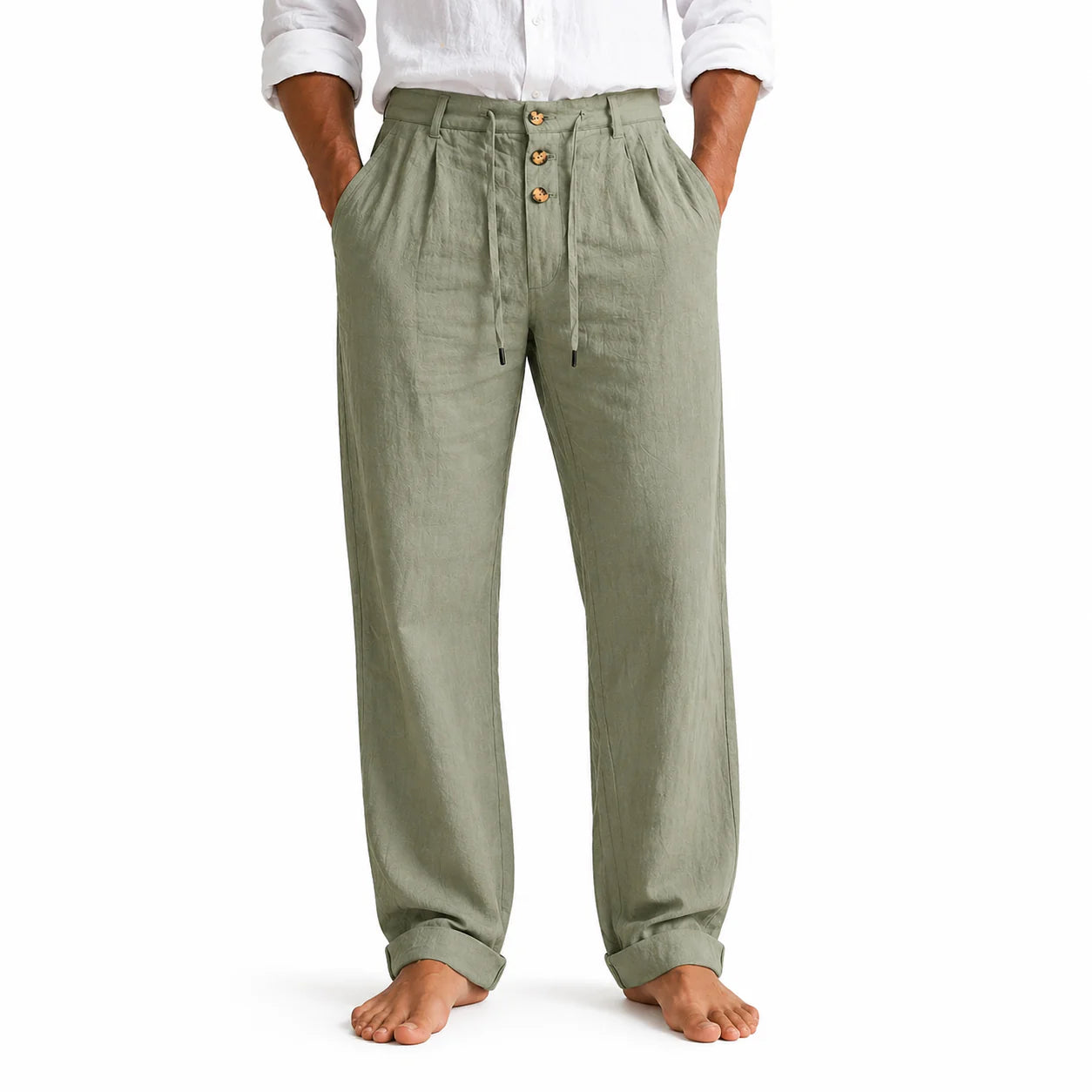 Pantalón Lino Signature - Negro.