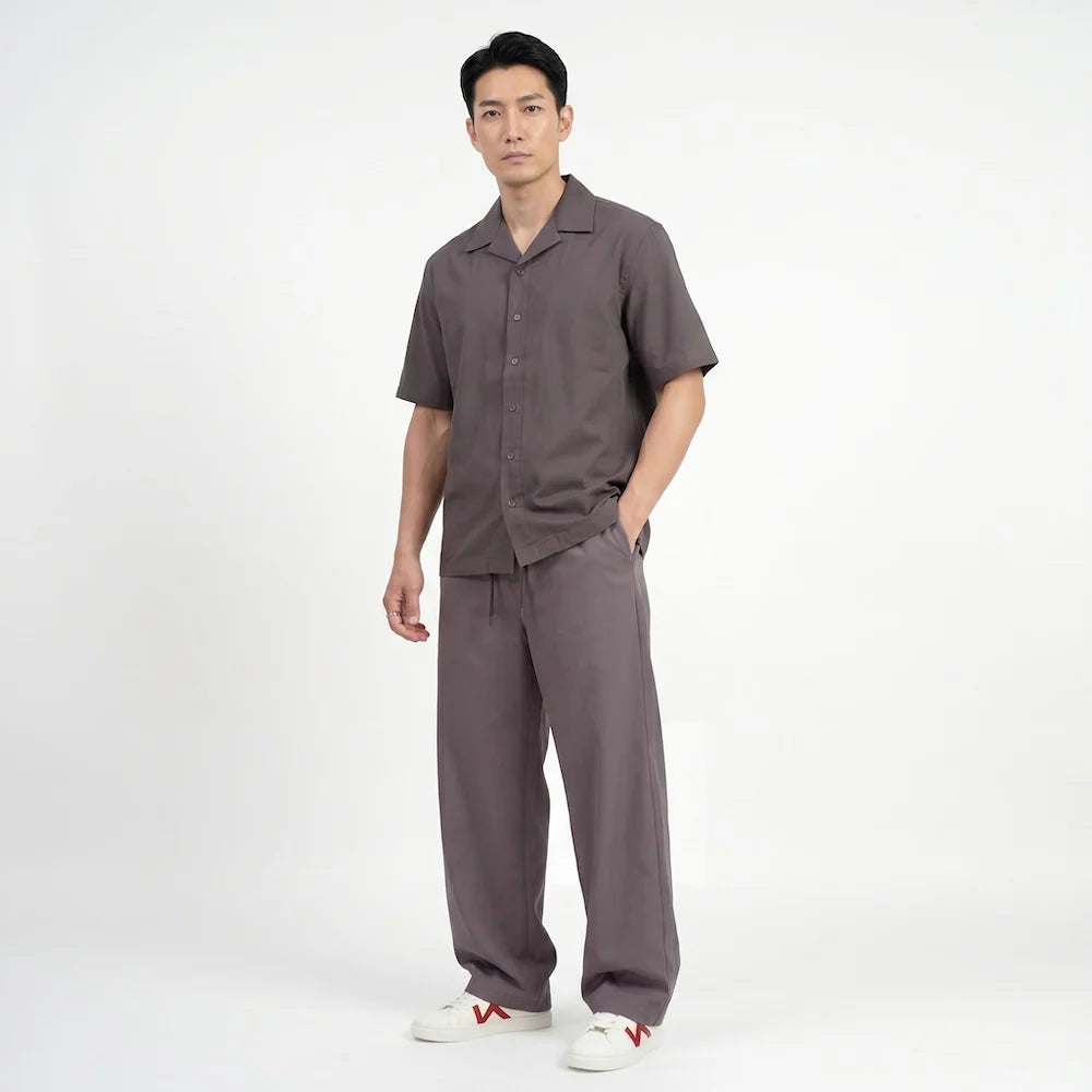 Hane - Pantalones de lino holgados