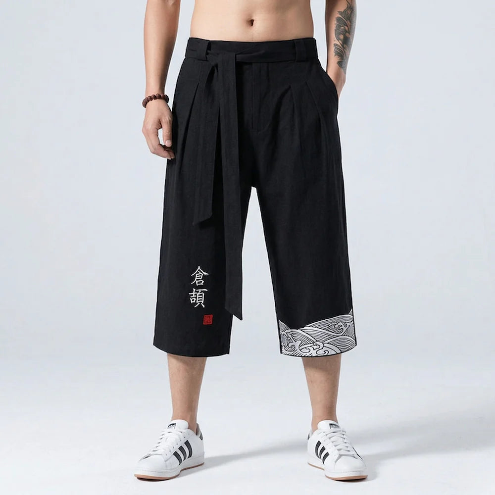 Taro - Pantalones japoneses de tres cuartos para mayor comodidad.