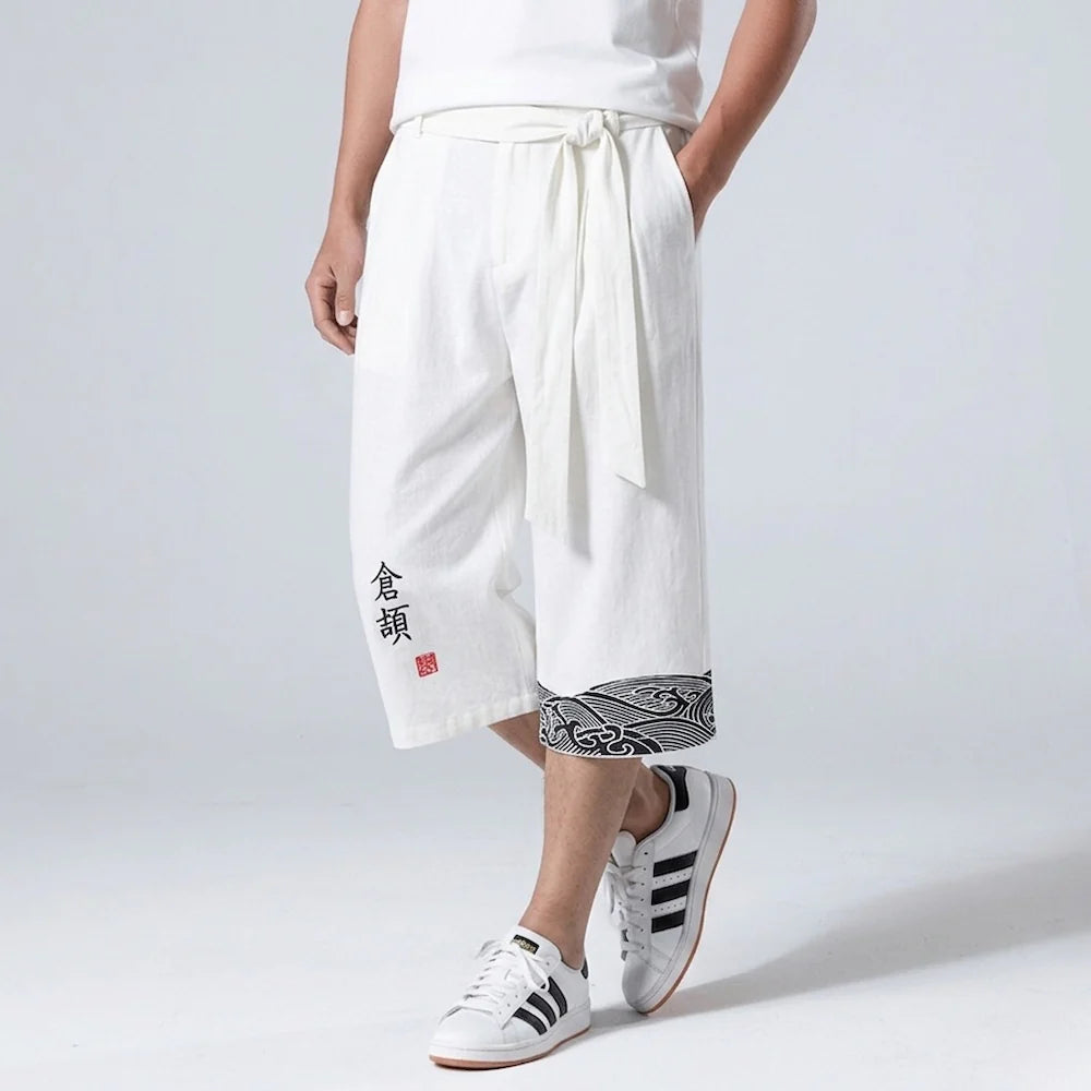 Taro - Pantalones japoneses de tres cuartos para mayor comodidad.