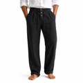 Pantalón Lino Signature - Negro.