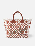 Bolso de hombro Vanity en lona con estampado ikat