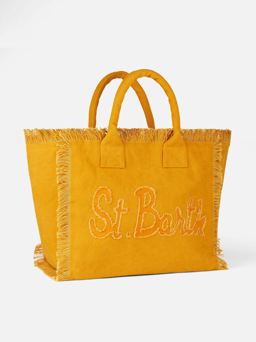 Bolso de hombro Vanity de tela color ocre